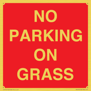 NO PARKING ON GRASS
